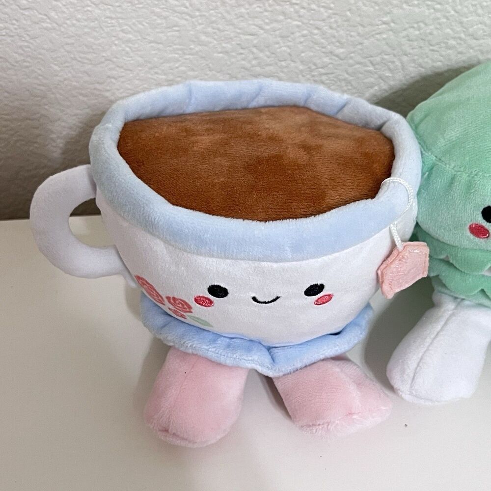 Hallmark Better Together Teacup and Macaron Cookie Magnetic Plush Pair Set w/TAG - Picture 4 of 11